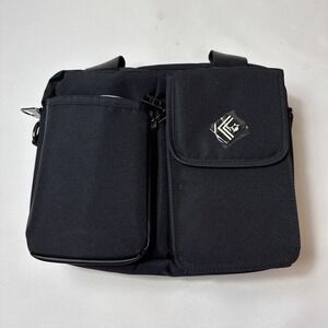 The KangaLife Nylon Traveler Messenger Bag NEW RFID Wallet Bottle Pocket Black